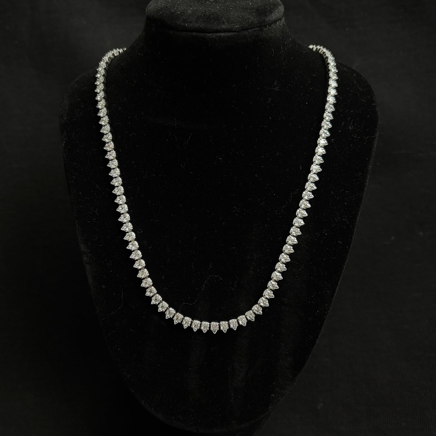 Shield Crystal Necklace (Silver)