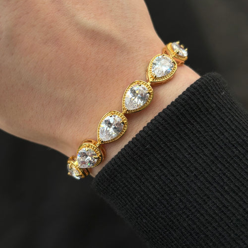 Regentropfen Armband Gold