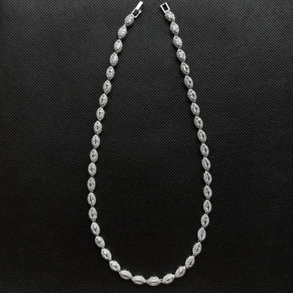 Eye Crystal Necklace (Silver)