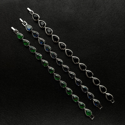 Regentropfen-Armband in Silber