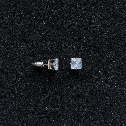 Boucles d'oreilles carrées en cristal