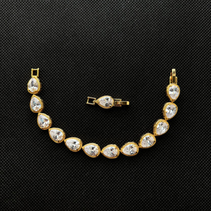 Regentropfen Armband Gold