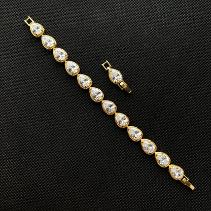 Regentropfen Armband Gold