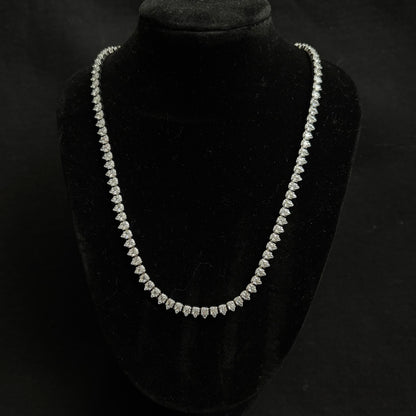 Shield Crystal Necklace (Silver)