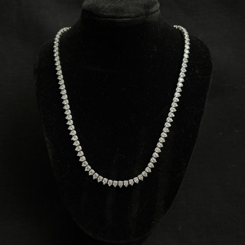 Tiny Shield Crystal Necklace (Silver)