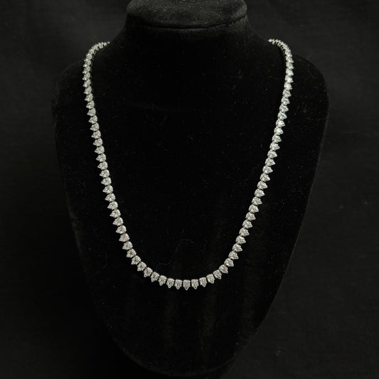 Tiny Shield Crystal Necklace (Silver)