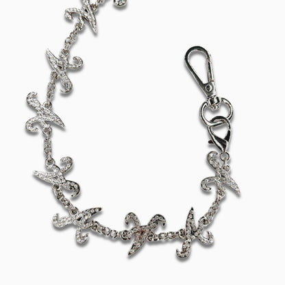 A* Wallet Chain Rhinestone (Silver)