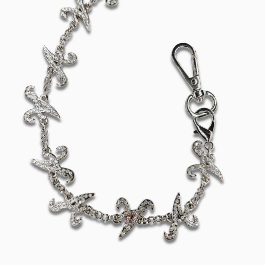 A* Wallet Chain Rhinestone (Silver)