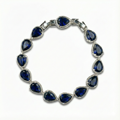 Regentropfen Armband Silber