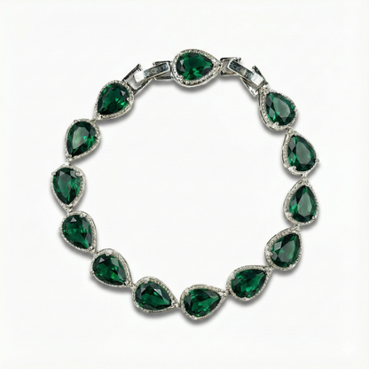 Regentropfen Armband Silber