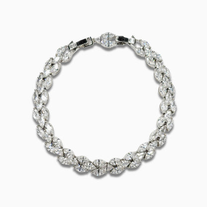 Triple Crystal Bracelet (Silver)