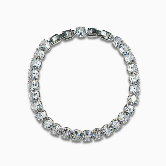 Tennis Crystal Bracelet (Silver)