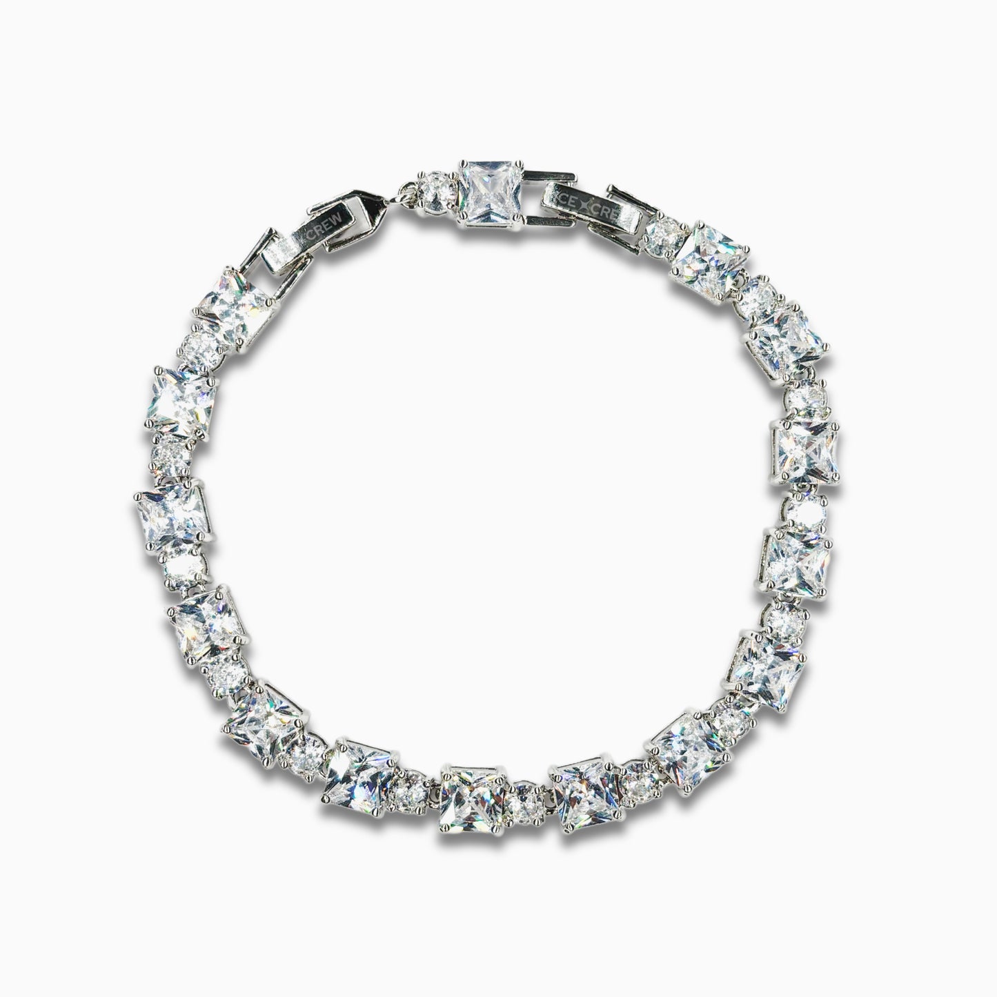 Square Crystal Bracelet (Silver)