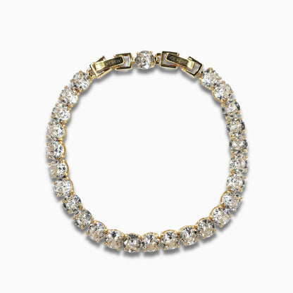 Tennis Crystal Bracelet (Gold)
