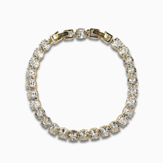 Tennis Crystal Bracelet (Gold)