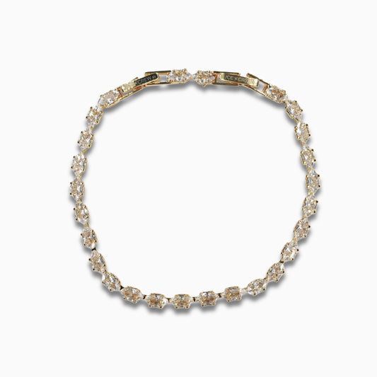 Tiny Crystal Bracelet (Gold)