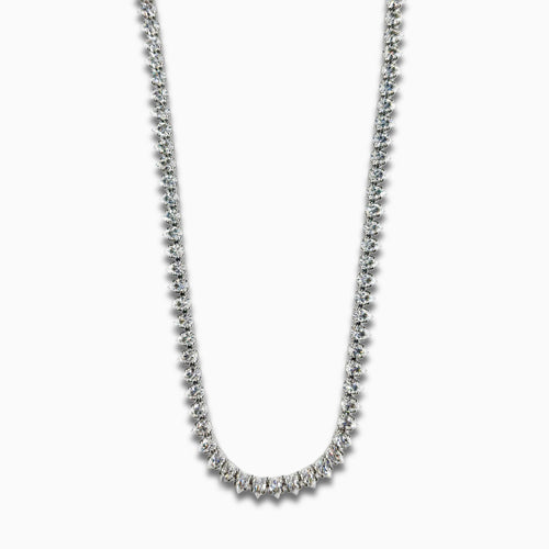 Shield Crystal Necklace (Silver)