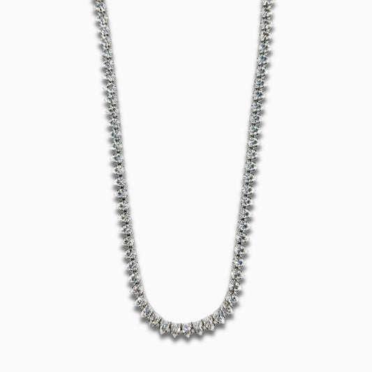 Shield Crystal Necklace (Silver)