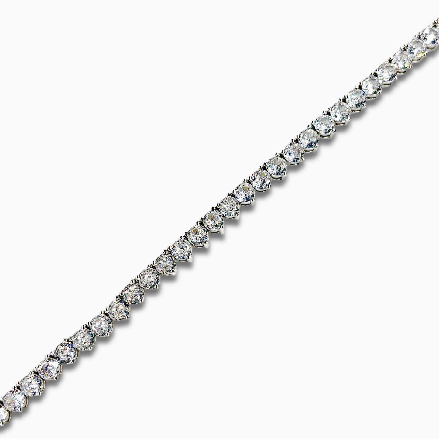 Tiny Tennis Necklace (Silver)