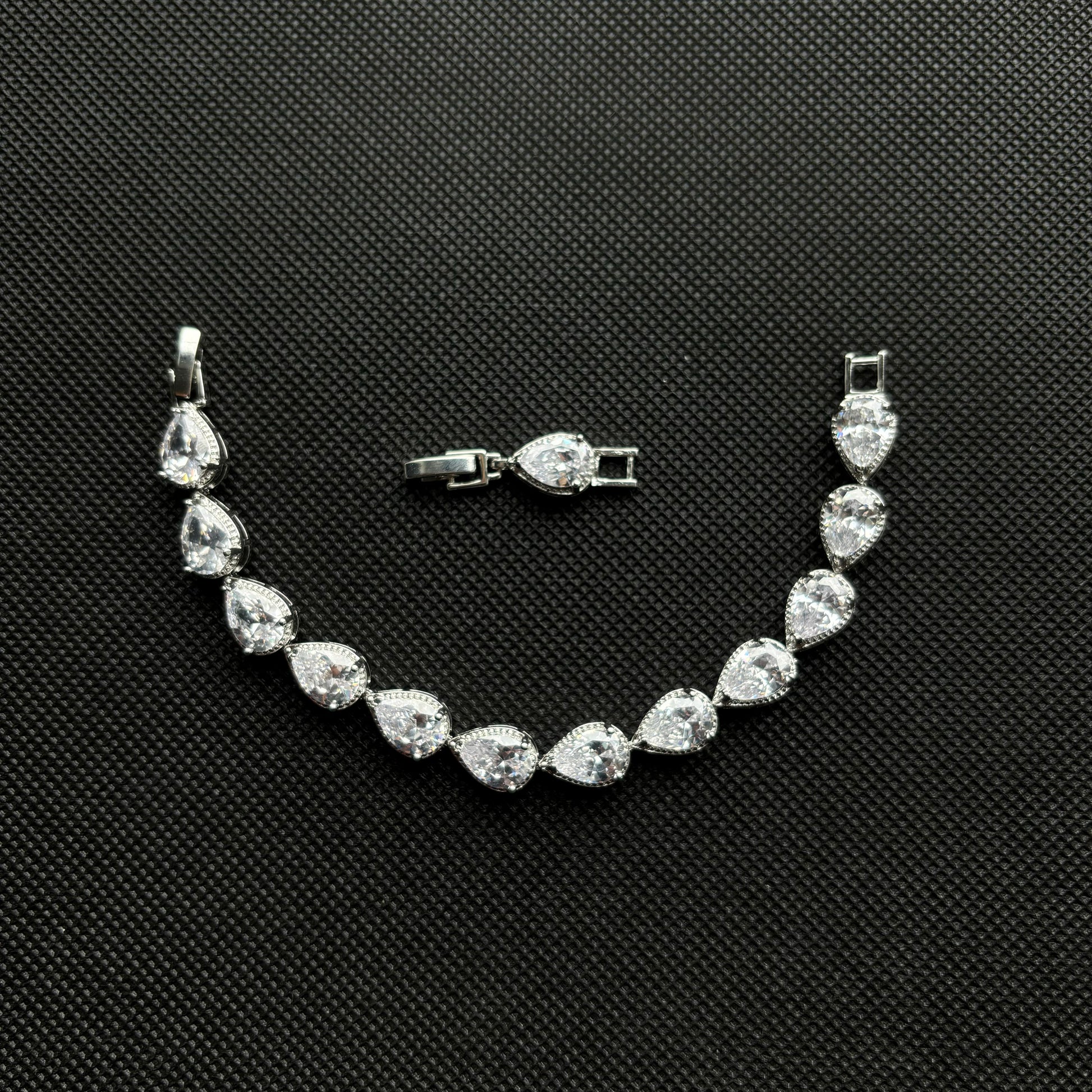 Regentropfen Armband Silber